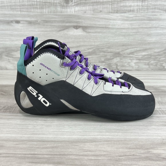 Adidas 5.10 Five Ten Grandstone Climbing Shoes Mens Sz 13 Black Purple BC0866 - Picture 3 of 8